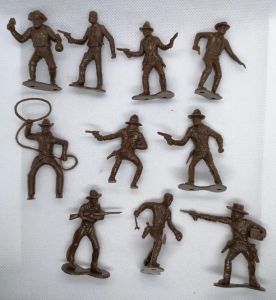 Toy soldiers Cowboys & Miners - 10 psc 