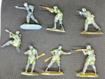 German soldiers of the Luftwaffe field division painted - 7 pcs