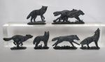 Wolves and Bear - a set of 7 psc
