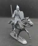 Конный русич №9 с мечом и щитом с крестом. Случайная лошадь