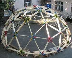 Каркас геодезического купола диаметром 10 метров