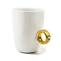 Чашка Бриллиантовое кольцо, Чашка с кольцом, оригинальные подарки, сувениры