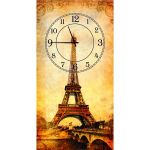 Настенные часы на холсте "Париж"